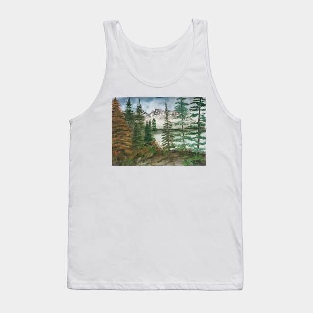 Landscape mountains painting Tank Top by derekmccrea